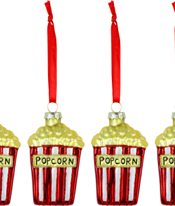 8684 GLASS JEWELRY POPCORN S/4